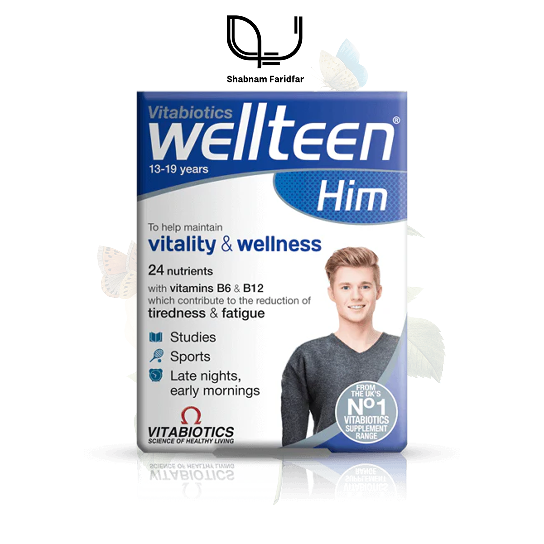 Wellteen Him مولتی ویتامین پسران نوجوان ول تین هیم ویتابیوتیکس 30 عددی
